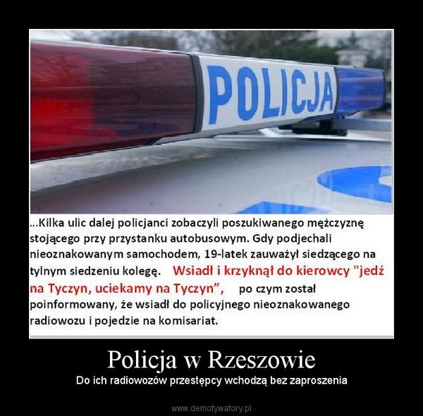Policja w Rzeszowie – Do ich radiowozów przestępcy wchodzą bez zaproszenia 