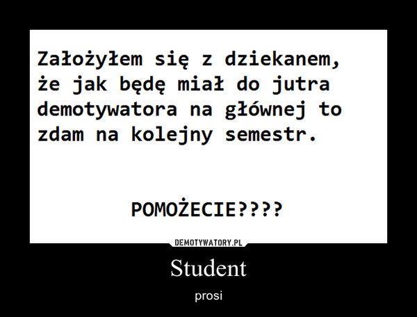 Student – prosi 