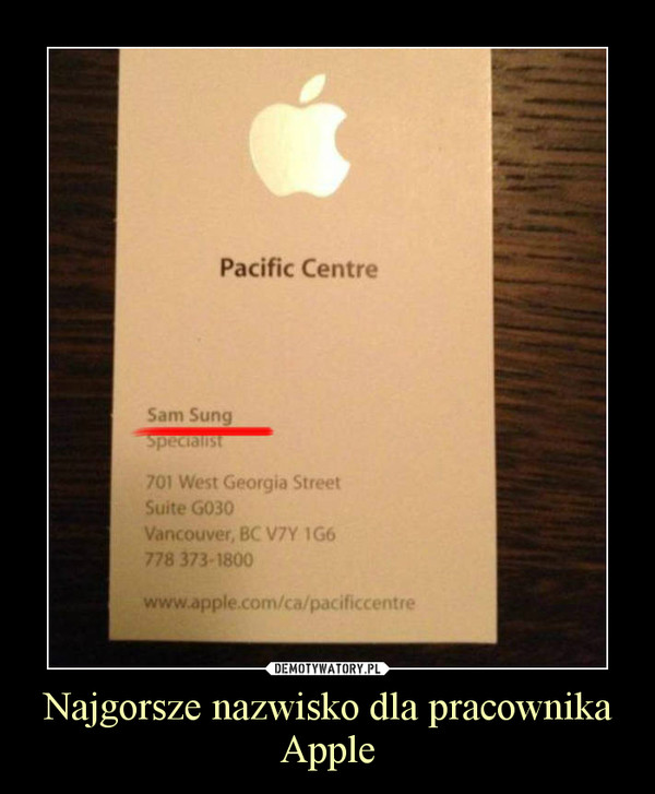 Najgorsze nazwisko dla pracownika Apple