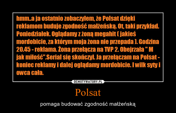 Polsat – pomaga budować zgodność małżeńską 