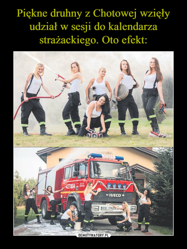 Piękne druhny z Chotowej wzięły udział w sesji do kalendarza strażackiego. Oto efekt: