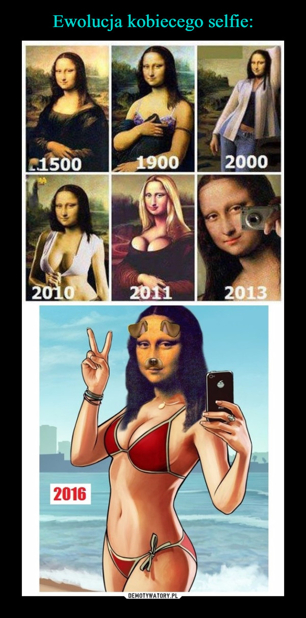 Ewolucja kobiecego selfie: