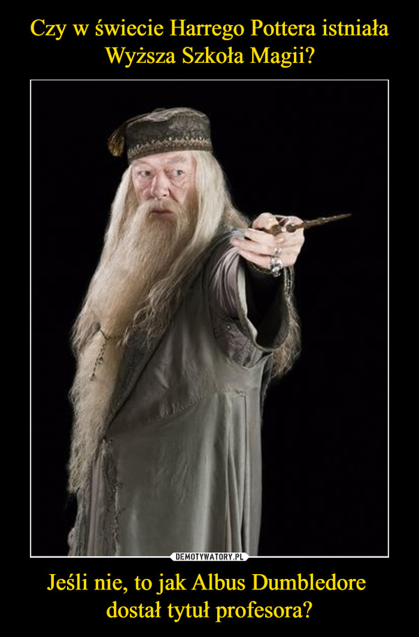 Czy w świecie Harrego Pottera istniała Wyższa Szkoła Magii? Jeśli nie, to jak Albus Dumbledore 
dostał tytuł profesora?