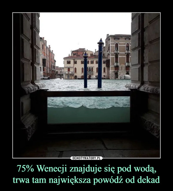75% Wenecji znajduje się pod wodą, trwa tam największa powódź od dekad –  