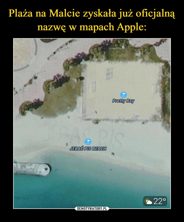 Plaża na Malcie zyskała już oficjalną nazwę w mapach Apple: