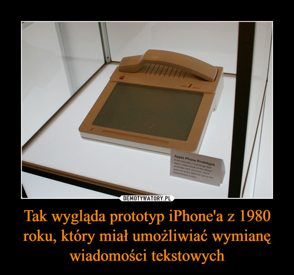 Tak wygląda prototyp iPhone'a z 1980 roku, który miał umożliwiać wymianę wiadomości tekstowych –  