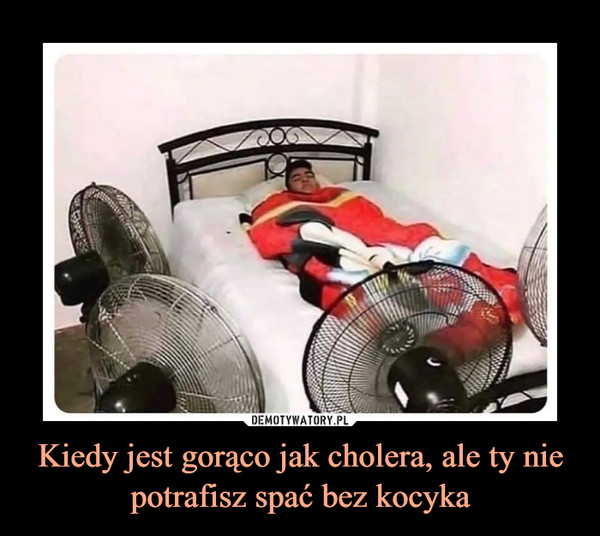 Kiedy jest gorąco jak cholera, ale ty nie potrafisz spać bez kocyka –  