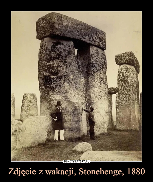 Zdjęcie z wakacji, Stonehenge, 1880