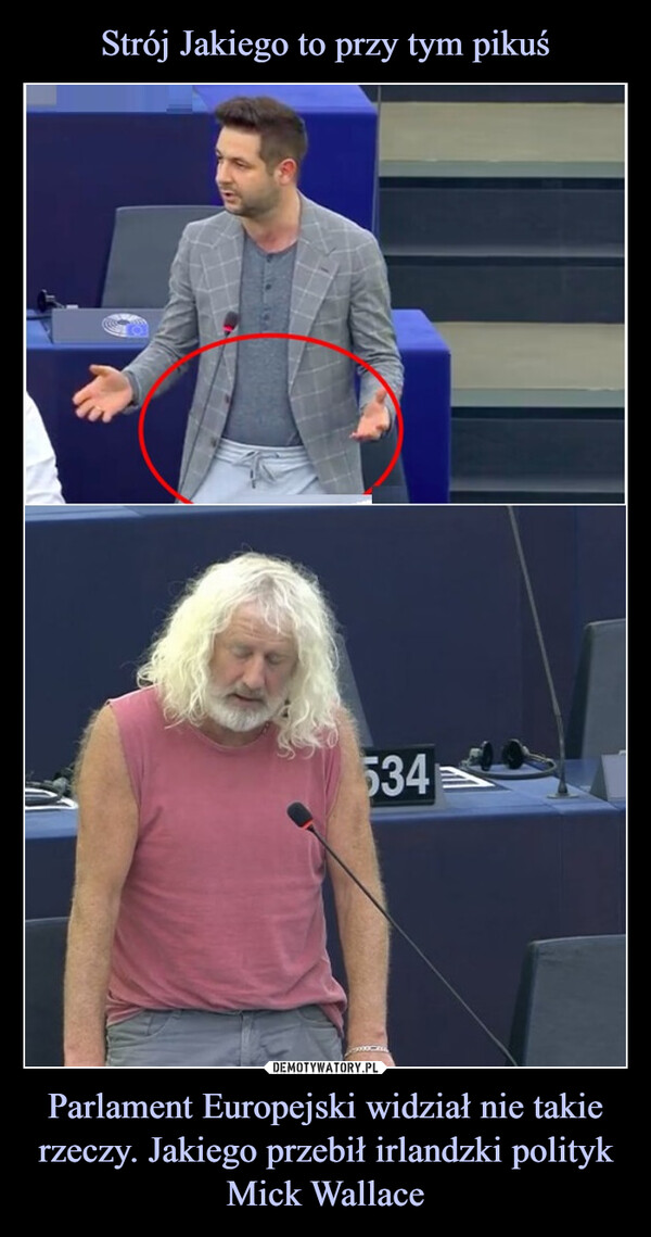 Parlament Europejski widział nie takie rzeczy. Jakiego przebił irlandzki polityk Mick Wallace –  