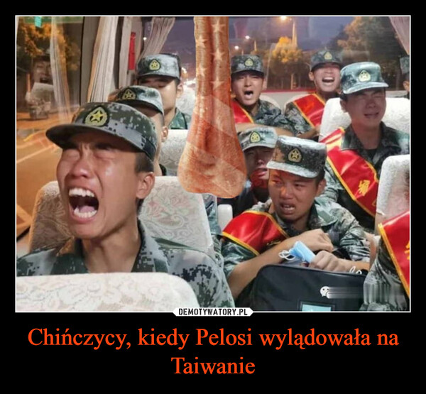 Chińczycy, kiedy Pelosi wylądowała na Taiwanie