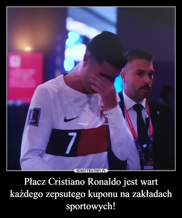 Płacz Cristiano Ronaldo jest wart każdego zepsutego kuponu na zakładach sportowych! –  