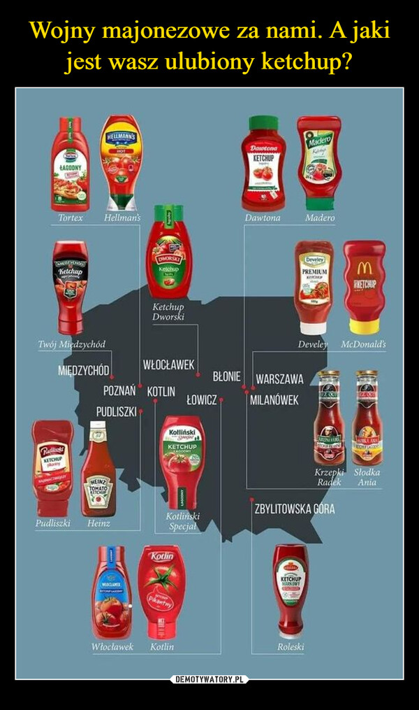 Wojny majonezowe za nami. A jaki jest wasz ulubiony ketchup?